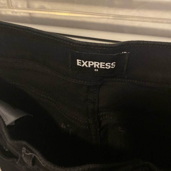 Black skinny mid rise express jeans - Picture 4 of 4